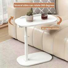 Modern Luxury Wrought Iron And Wood Side Table With A Marble-Patterned White Tabletop - A Space-Saving Sofa/Bedside Coffee Table With Storage Shelves, Black Metal Frame And MDF Base. Compact And Portable Design For Easy Assembly, Suitable For Small Spaces, Living Rooms, And Bedrooms - Minimalist Decorative Furniture, Durable And Easy To Move, Suitable For Living Room Console Tables, Home Furnishings, Gold Side Table, Minimalist Decor, Modern Furniture, Premium Materials, Functional Furniture, Urban Living. - 白色方桌 - 查看 1