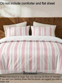 Bộ ga trải giường/vỏ chăn in số sọc hồng (2 món/3 món) (1 vỏ chăn + 2 vỏ gối, không bao gồm ruột chăn) - Được làm từ sợi polyester, thích hợp sử dụng hàng ngày, mềm mại và thân thiện với da, phù hợp cho phòng ngủ, phòng ngủ chính, phòng khách và phòng ngủ phụ. - Nhiều màu - Xem 8