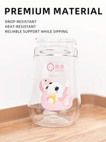 1 chiếc cốc uống nước có ống hút hình hoạt hình 300ml cho trẻ em, cốc tập uống chống sặc cho trẻ sơ sinh, chất liệu Tritan, chống rò rỉ và chống rơi vỡ, có tay cầm và vạch chia độ, phù hợp cho trẻ từ 6 tháng tuổi trở lên, sử dụng tại nhà, ngoài trời, trường mẫu giáo, cốc dễ thương, quà tặng ngày lễ - Ông Wang Hồng - Xem 4