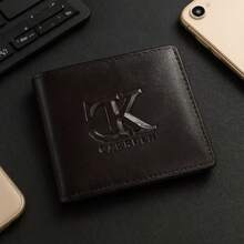 2026 Nueva llegada Billetera y portacartas antirrobo de alta gama con letras en relieve para hombres - Billetera plegable premium de textura de moda y multifunción para tarjetas de crédito para hombres, regalo ideal para llevar a diario para novio/padre/esposo, cumpleaños/aniversario/Día del Padre/Día de San Valentín - Café - Ver 3