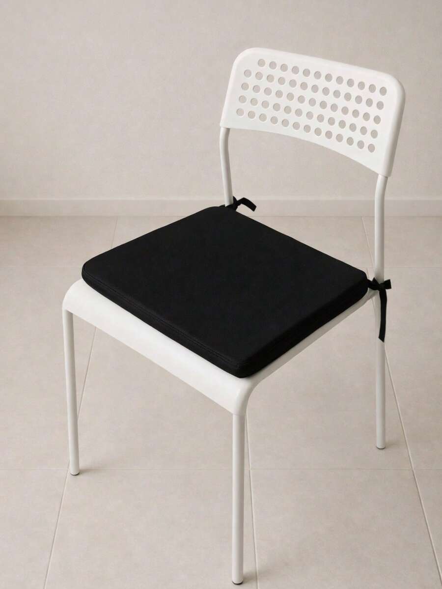 Soft, Fluffy Chair Cushion For Garden, Balcony, And Living Room – Single Bottom Piece In Der Turkei - Black - View 1