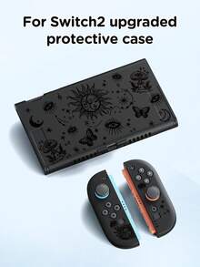 1 chiếc ốp bảo vệ máy Switch họa tiết sao và trăng màu đen, phù hợp với Switch2 (2025) / Switch OLED, phụ kiện bảo vệ máy chơi game Switch thế hệ thứ 2 mới, túi đựng máy chơi game, món quà tốt nhất cho người chơi SWITCH. - Nhiều màu - Xem 2