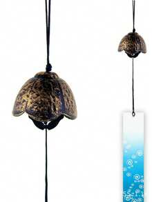 Campana de viento tradicional japonesa de estilo afortunado, adecuada para exteriores, campana de viento de bendición de templo de hierro fundido, campana de viento de hoja consoladora conmemorativa, campana de jardín interior, patio, balcón (hoja), decoración del hogar, decoración de habitación, regalo de decoración de pared, regalo de cumpleaños y graduación - Multicolor - Ver 31