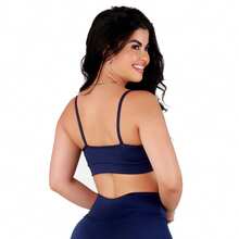 Work Fitness Kit Of 2 Premium Reinforced Polyamide Strappy Sports Bras For Gym Use - Blue and Gray - View 3