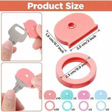 50Pcs Colored Key Covers Caps, 1" Standard Cute Key Caps, Keys Identifier Coding, Rings Soft Stretchy House Keys Covers Protectors For Small & Standard-Keys (Not For Odd-Shaped-Keys)50Pcs Colored Key Covers Caps, 1" Standard Cute Key Caps, Keys Identifier Coding, Rings Soft Stretchy House Keys Covers Protectors For Small & Standard-Keys (Not For Odd-Shaped-Keys) - 1__ - Xem 3