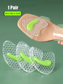 Silicone Front Foot Pads For High Heels, Soft Shock-Absorbing, Anti-Friction & Anti-Slip, Self-Adhesive Invisible Forefoot Cushions For Summer Sandals - Green - View 11