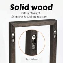 Square Floating Shelves, Framed Hanging Shelf For Wall Set Of 2/4, Decorative Modern Chic Plants Decor For Living Room Bedroom Bathroom Home Office, Solid Wood, L+S - 鏽棕色 - 查看 7