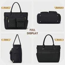NEWHEY Tote Bag, Teacher's Handbag, With Insulated Lunch Compartment, 15.6-Inch Laptop Bag, Unisex Lightweight Work Bag, Nurse Bag, Office, College, And Nursing Laptop Tote, Black - Multicolor - View 11