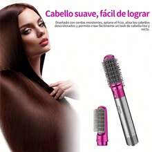 Set de Cepillo de Aire Caliente Multifuncional 5 en 1 para Peinado y Secado, Uso Doméstico - Albaricoque - Ver 8