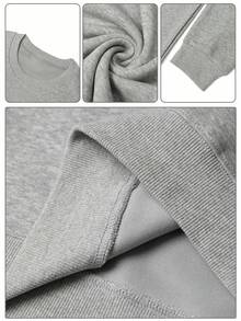 Women's Casual Light Gray Sweetheart Neck Long Sleeve Sweatshirt, Cute Spring/Summer Tops, Carnival/Holiday Wear, Women's Apparel - Light Grey - View 6