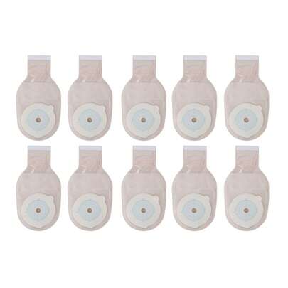 10pcs One Piece Colostomy Bag Lock Buckle Activated Carbon Deodorizing Disposable Ostomy Pouch for Stoma Care