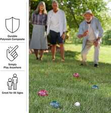 [Envíos locales] Juego de Bolas de Bocce Clásico, Juguete de Patio y Lawn para Adultos y Niños, Actividad de Familia al Aire Libre - Juego de bochas de tamaño completo - Ver 6