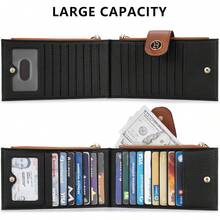 ¡RecomendadoBOSTANTEN Carteras de piel para mujer, con bloqueo RFID, delgado y plegable con bolsillo con cierre¡Top de Temporada - Marrón - Ver 8