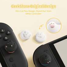 4PCs New Joystick Caps Compatible With Switch 2 - Anti-Slip Thumb Grip Caps - Silicone Analog Cover Thumbstick Grips For Switch NS2, Black & White Cat - Multicolor - View 5