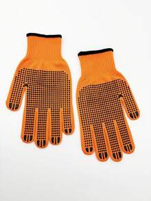 4/1 Pair Thick Hairstyling Silicone Dotted Curling Iron, Crimping Clamp, Straightener With Heat Resistant Gloves - Multicolor - View 14