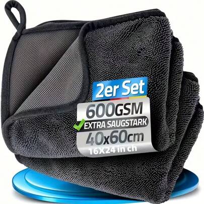 YITUMU قماش تنظيف من الألياف الدقيقة فائق الجفاف، منشفة استحمام ماصة وسريعة الجفاف، متوفرة بمقاسات 40*60 و40*40، 600 جرام/م2، مناسبة للحمام والسيارة والتنظيف المنزلي - منشفة رمادية من الألياف الدقيقة فائقة الجفاف - قماش مسح سيارة فائق الحجم