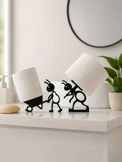 1 ชิ้น ที่ใส่กระดาษชำระรูปมดน่ารัก - ดีไซน์สัตว์น่ารัก, ที่วางกระดาษชำระแฟชั่นและตลกเพื่อเพิ่มอารมณ์ขันและสไตล์ให้กับห้องน้ำหรือห้องสุขาในสำนักงานของคุณ เหมาะสำหรับเป็นของขวัญสำหรับผู้หญิง, คุณแม่, เพื่อน, แฟนสาวและแฟนหนุ่มในวันเกิด, วันครบรอบ, วันวาเลนไทน์, วันขอบคุณพระเจ้า, ฯลฯ เกือบจะสมบูรณ์แบบ