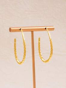 An Exaggerated Water Droplet Smooth Earrings With Simple, Fashionable And Versatile Temperament, Circular Earrings With Polka Dot Design - Water Droplets - View 5