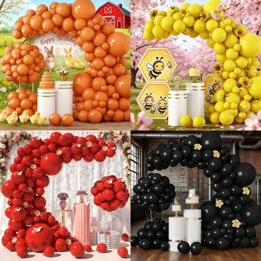 120pcs Balloon Garland, Assorted Size Balloons For Birthday, Party, Graduation, Wedding Decoration, Atmosphere Background, Party Supplies