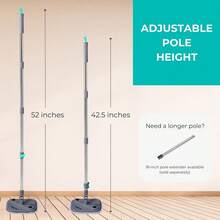 Square Spin Mop & Bucket System – Dual Chamber For Clean & Dirty Water, 360° Rotating Self-Wringing Mop With Built-In Scrub Brush, Stainless Steel Handle & 2 Reusable Microfiber Mop Pads - A - Xem 1