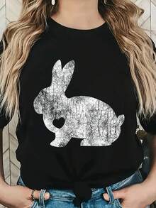 Camiseta de Conejo Amoroso, Amante de Conejos, Dueño de Mascotas, Regalo de Pascua - Negro - Ver 6