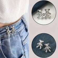 Bear Design Waist Cincher, Denim Waist Adjuster Buckle, Pants Waist Reducer Clips - Multicolor - View 3