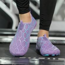 女士春季新款瑜伽鞋，超轻训练鞋，适合深蹲、室内健身、跑步、跳绳等运动，软底设计，男女通用 - 紫色 - 查看 5