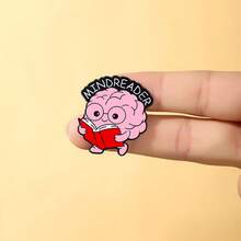 1 Ghim cài áo hình não bộ dễ thương - Có hình các nhân vật não bộ đang nâng vật, đọc suy nghĩ, khớp thần kinh và yêu thương, kèm theo dòng chữ hài hước, đế kim loại và viền đen, ghim cài áo bằng kim loại dành cho học sinh, nhà khoa học và những người yêu thích meme, có thể đeo hàng ngày hoặc làm quà tặng, phụ kiện thời trang chủ đề khoa học thần kinh đáng yêu. - Nhiều màu - Xem 11