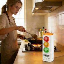 Traffic Light Shaped Kitchen Timer, Unique Creative Design, Precise Countdown Cooking Timer, Distinctive Device For Daily Cooking Time Management - Multicolor - View 1