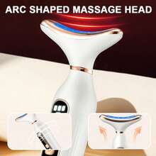 FollowBreak 7-In-1 Rechargeable Facial & Neck Massager Set, Multi-Functional Face Vibration Massage Device, Women's Face & Neck Care Tool, Gift For Her - Multicolor - View 4