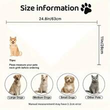 1pc 24.8 X 11 Inch Madrid Gas Mask Dog Scarf | Woven Polyester, Washable, Adjustable, Triangular Bib Scarf, Suitable For Medium Dogs - Multicolor - View 2