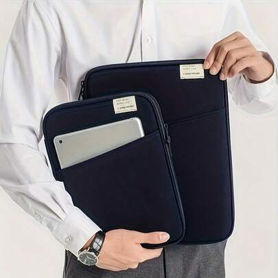 Korean Minimalist Tablet Sleeve, Suitable For 10.2-11 Inch Apple , 13.3 Inch Air, Lightweight Shock-Absorbing Sleeve, Fits 12.9/13 Inch Apple M3 13.6 Inch New, HP, Laptops, Unisex A4 Document Bag