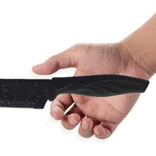 Juego de cuchillos de cocina de 6 piezas, hoja de acero inoxidable ultraafilada, diseño corrugado pintado con aerosol negro, mango ergonómico, corte preciso, un juego para satisfacer las necesidades de corte de cocina, adecuado para chefs, restaurantes y uso doméstico, no es fácil de opacar durante mucho tiempo, embalaje en caja de regalo - Negro - Ver 5