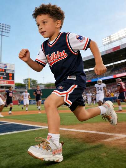 Ultra-Light & Breathable Kids' Sports Shoes - Soft Memory Foam Insole, Flexible Non-Slip Rubber Outsole, Easy On/Off Elastic Laces And Hook And Loop Closure, Suitable For School And Outdoor Play