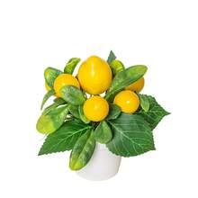 6-Inch Artificial Lemon Plant Potted Fake Lemon Tree, Small Potted Decor For Indoor/Outdoor, Home, Bathroom - A - View 11