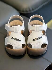 可爱水钻蝴蝶结露趾女童凉鞋，透气防滑沙滩度假鞋 - 白色 - 查看 3