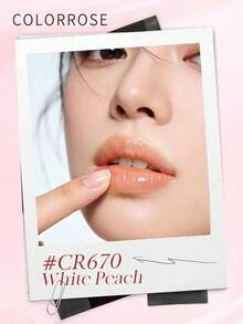 COLORROSE CR670 閃耀鏡面水光唇釉，豐盈玻璃質感唇釉，鑽石豐唇唇釉，保濕液態唇膏，輕盈便攜日常妝容，女款與女孩唇部彩妝；適用於日常穿搭、工作、辦公室、晚宴派對、特殊場合、禮物；唇部美容化妝品 - 670 - 查看 3
