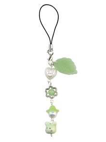 1 PC Sweet And Cute Girl Bag Hanging Imitation Jade Clover Lucky Rabbit Head Mobile Phone Ornament As A Gift For Best Friends - Multicolor - View 7