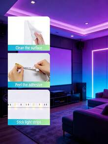 Lampu Strip LED USB 1m-30m, Lampu Strip LED dengan Kontrol Jarak Jauh Inframerah 44 Tombol, Lampu Strip LED RGB Pintar 32,8 kaki, Mendukung Kontrol Aplikasi, Pengaturan Timer, dan Mode Musik. Cocok untuk Kamar Tidur, Komputer, Lemari, dll. Lampu Dekoratif LED, Sempurna untuk Pesta Ulang Tahun, Perayaan Liburan, dan Hadiah Natal, Dekorasi Rumah, Kamar Tidur, Ruang Tamu, Rumah, Natal, Pesta, Pernikahan, Dekorasi Natal - cahaya polikromatik - View 9