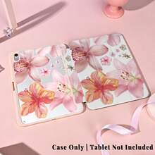 1个带笔槽的多角度磁吸支架保护套，支持自动休眠/唤醒功能，可爱平板电脑保护套，兼容Pro/Air/三星Galaxy A9/S9/S7/S10+/小米Pad/5/6/7 - 彩色 - 查看 1