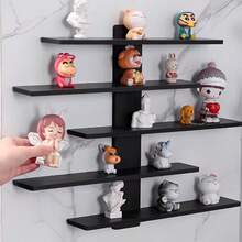 5-Tier Floating Wall Mounted Shelves - Trinket Shelf,Decor & Display Storage For Anime Figurines, Dolls, Green Plants & Statues Ideal For Bedroom & Living Room & Study Room, Kids Room - Màu hỗn hợp - Xem 4