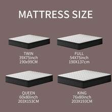 10"12"14" Inch Hybrid Memory Foam Mattress, Individually Pocket Spring, Knitted Weaving Method, Breathable, Flame Retardant Protection, Strong Edge Support, Motion Isolation-Twin, Full, Queen, King Bed Size Options Medium Firm Mattress In A Box - 深灰色 - 查看 11