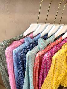 Hermiss Women's Chiffon Blouse With Gathered Elastic And Ruffle. One Size Fits S/M/L. New Autumn/Winter Collection. - 玫瑰紅 - 查看 6