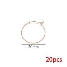 20pcs/Lot Gold Stainless Steel Big Circle Wire Hoops Round Earrings For DIY Earring Charms Jewelry Making Supplies Wholesale - Round Ear Wire - View 14