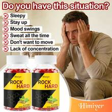 Himiyer Gummies For Men Bigger Pennies, A Male Enhancement Supplement Containing Tonkati, Wild Goat's Mane, White Ginseng, Asparagus And L-Cyclic Citulline, Male Erection Supplement, Male Enhancements For Men, Blue Chew For Men. - 300克 - 查看 7