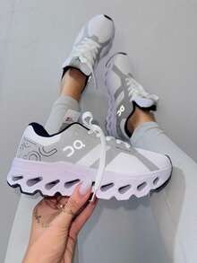 Women's Stylish Athletic Shoes For Gym, Comfortable And Soft, 2025 Style, Men's Street Shoes, Colorful, Unisex Footwear - Màu trắng phản quang - Xem 1