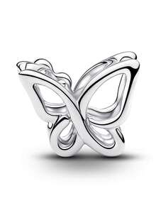 1 pezzo Braccialetto/Collana minimalista con perline d'argento, include note musicali, puzzle, farfalla, serpente, cavallo, gioielli fai-da-te in rame creativo, piccolo regalo versatile - Argento - Visualizzare 8