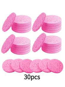 30/60/90 Pcs Facial Sponges Compressed Face Sponge Natural Cleaning Sponge For Facial Cleansing, Exfoliating Mask, Makeup Removal Rich In Foam Improve And Remove Dead Skin Cells Use In Your Bathroom, Room, Office, Purse - Multicolor - View 13