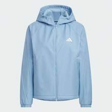 Adidas Logo Zip-Up Hooded Athletic Casual Jacket For Women. - Light Blue - View 5