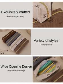 这款时尚可爱的铅笔盒采用蝴蝶结设计，轻巧便携，容量大，由灯芯绒制成。它适合学生收纳文具、学习用品和办公用品，尤其适合女孩。在开学季，它也是教师节、情人节、春节和生日的理想礼物。 - 蝴蝶結款 - 查看 3